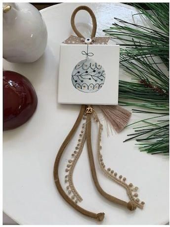 Γούρι για το Σπίτι XMASfest LJ-2399 Κρεμαστό Μπεζ