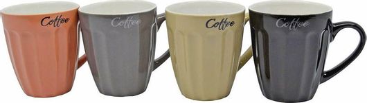 Ankor Coffee Κούπα Κεραμική Πολύχρωμη 250ml 4τμχ