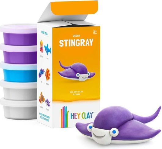 Πηλός Hey Clay Claymates Ocean Stingray Σετ 5τμχ για 3+ Ετών