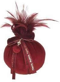 Γούρι Inart Επιτραπέζιο Ρόδι Υφασμάτινο 30x30cm Κόκκινο / Χρυσό