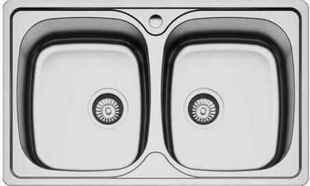 Νεροχύτης Karag BL 808 Ένθετος Inox Σατινέ 80x48cm Ασημί