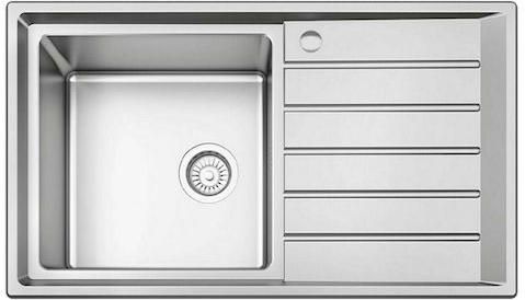 Νεροχύτης Κουζίνας Karag BL 654 Ένθετος 1B 1D Inox Σατινέ 86x50cm Ασημί