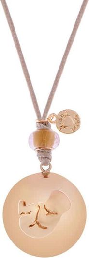 Μενταγιόν Εγκυμοσύνης Proud Mama PM-477 Μουσικό με Αλυσίδα & Χαλαρωτικούς Ήχους Ροζ Χρυσό