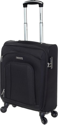 Βαλίτσα Ταξιδίου Diplomat Καμπίνας Υφασμάτινη Ύψους 55cm με 4 Ρόδες Μαύρο