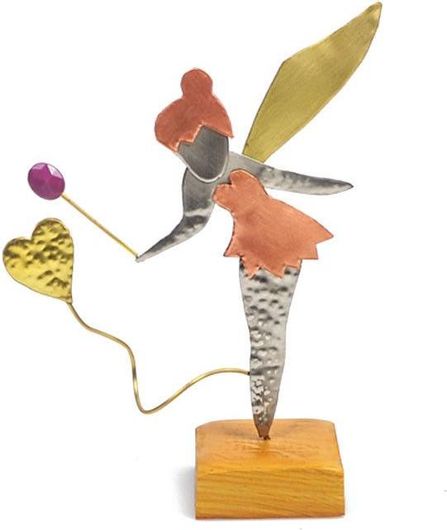 Γούρι Νεράιδα Επιτραπέζιο σε Ξύλινη Βάη