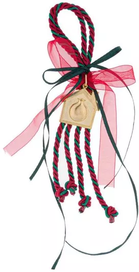 Γούρι Σπίτι Κρεμαστό με Στριφτό Κορδόνι 20cm