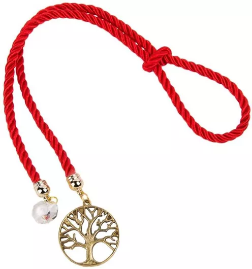 Γούρι Δέντρο Ζωής Κρεμαστό με Κορδόνι 30cm Κόκκινο