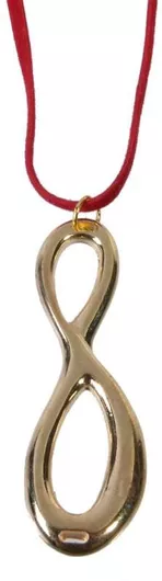 Γούρι Μενταγιόν Άπειρο Κρεμαστό με Κορδόνι 50cm Κόκκινο