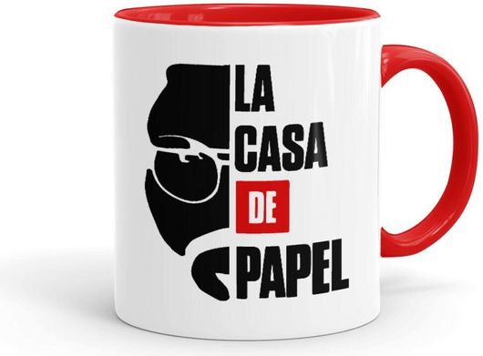 Κούπα La Casa De Papel Κεραμικό 330ml Λευκό-Κόκκινο