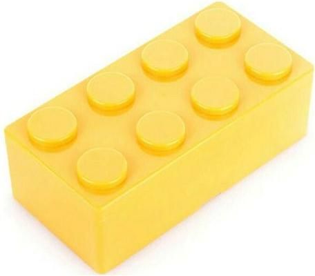 Κουτί Αποθήκευσης Πλαστικό 16x8x6cm Κίτρινο