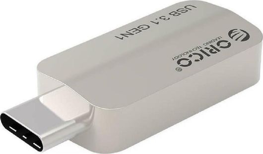 Orico Μετατροπέας USB-C male σε USB-A female Ασημί CTA2-SV