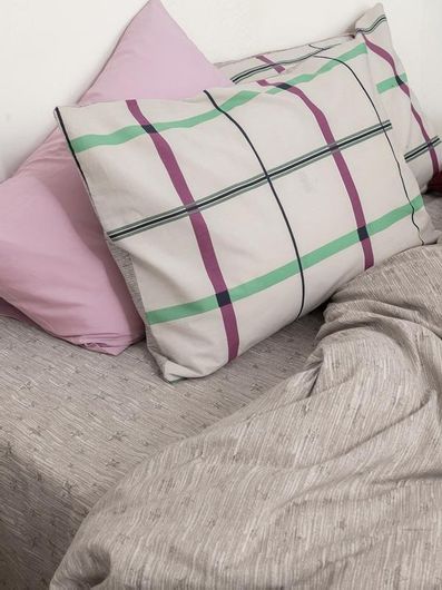 Μαξιλαροθήκες Σετ Palamaiki 361FL6164 Βαμβακερές Απλές/Χωρίς Φάσα Ριγέ 72x52cm Εκρού