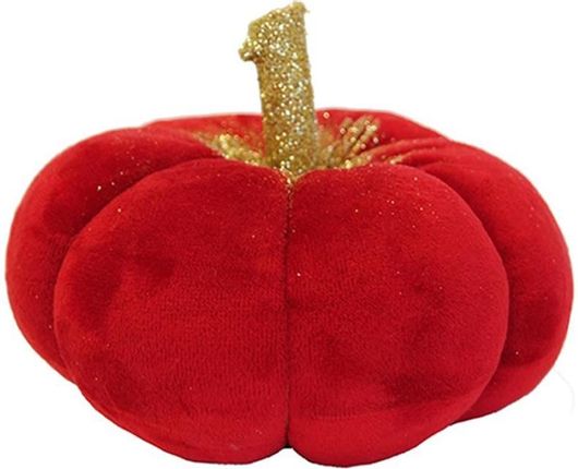 Γούρι για το Σπίτι Plastona 00.10.24207K Κολοκύθα Υφασμάτινη Επιτραπέζια με Χρυσό Κοτσάνι 7.5x16cm Μπορντώ