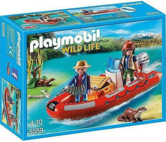 Playmobil Wild Life Φουσκωτό Σκάφος με Εξερευνητές για 4+ Ετών #5559