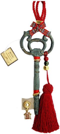 Γούρι Royal Art Collection 191209GR Κλειδί με Φούντα Κόκκινη