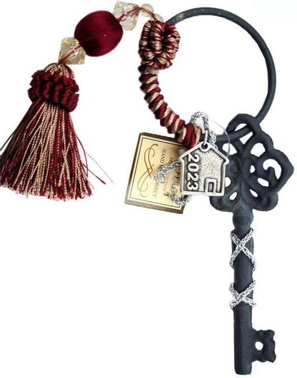 Γούρι Royal Art Collection 19623GRE Κλειδί με Φούντα Γκρι