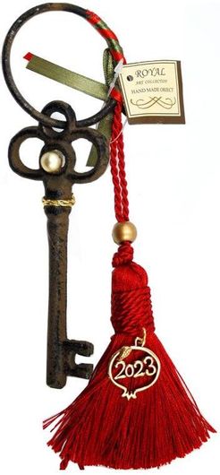 Γούρι Royal Art Collection 19677A Κλειδί με Φούντα Κόκκινο