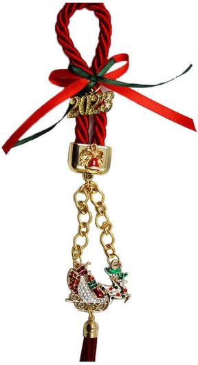 Γούρι Royal Art Collection Έλκηθρο Κρεμαστό με Φούντα