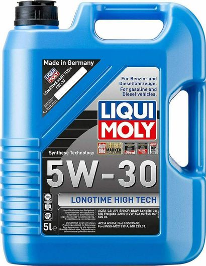 Λάδι Αυτοκινήτου Liqui Moly Longtime High Tech 5W-30 C3 για Κινητήρες Diesel 5lt