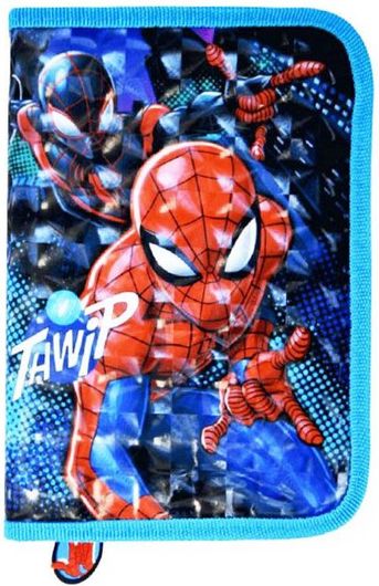 Spiderman Κασετίνα με 1 Θήκη Μπλε