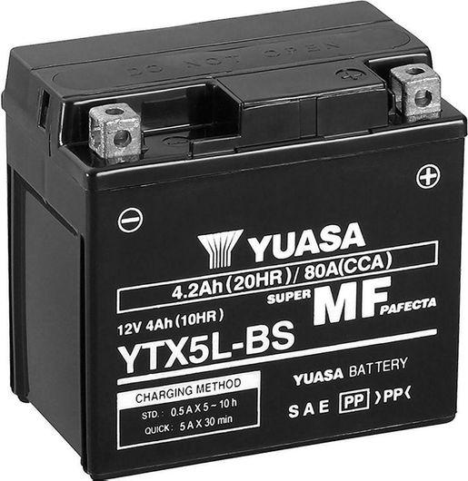 Μπαταρία Μοτοσυκλέτας Yuasa YTX5L-BS με Χωρητικότητα 4.2Ah