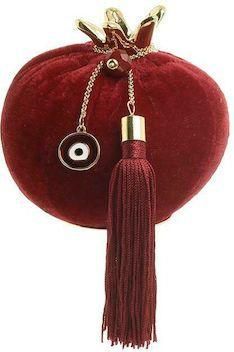 Γούρι Inart IN-3-70-151-0326 Ρόδι Υφασμάτινο 9x9xcm Κόκκινο