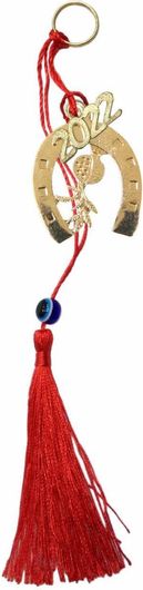 Γούρι For Home Πέταλο με Ρόδι & Μάτι Μεταλλικό