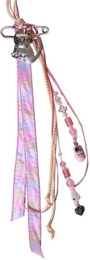 Γούρι Royal Art Collection 4271P Γατούλα με Κορδέλα Ροζ