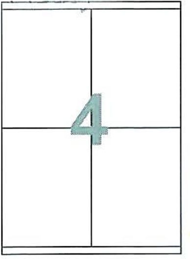 Αυτοκόλλητες Ετικέτες Fleks 400 Α4 Ορθογώνιες 105x148.1mm