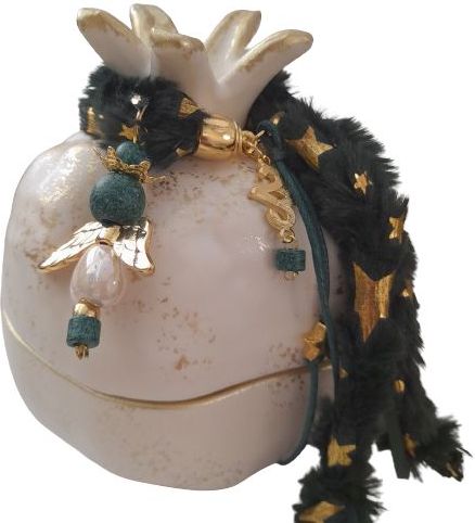 Γούρι για το Σπίτι Edel 20-470180590 Ρόδι Κεραμικό 13.50x12cm Ροζ