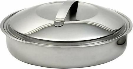 Ταψί Cook-Shop Στρογγυλό με Καπάκι από Ανοξείδωτο Ατσάλι 33cm