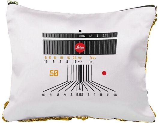 Νεσεσέρ Τσαντάκι Leica Lens με Πούλιες Sequin Χρυσό