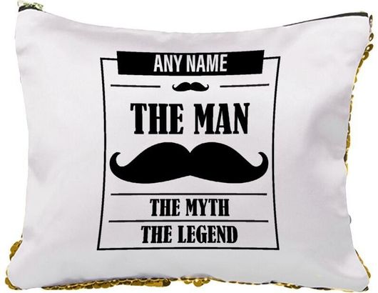 Νεσεσέρ Τσαντάκι The Man The Myth με Πούλιες Sequin Χρυσό