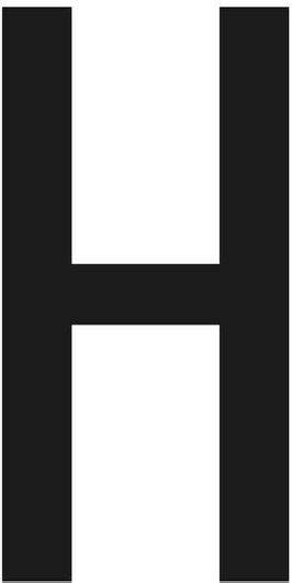 Αυτοκόλλητα Γράμματα Πινακίδων Αυτοκινήτου Lampa "H" 60x30mm