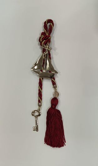 Γούρι Fysalis Κρεμαστό 2023 Μεταλλικό Καράβι 30cm G43 