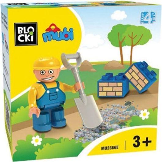 Τουβλάκια Blocki MUbi Οικοδόμος MU2366E 4τμχ για 3+ Ετών