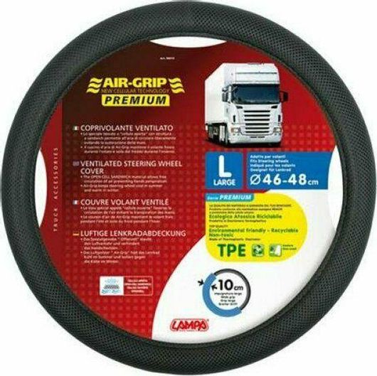 Κάλυμμα Τιμονιού Φορτηγού Lampa Air-Grip με Διάμετρο 49-51cm Συνθετικό Μαύρο