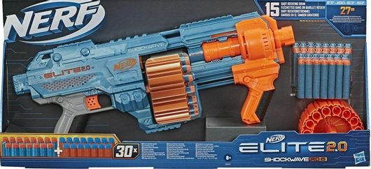Nerf Hasbro Εκτοξευτής Shockwave RD-15 Elite 2.0 E9527 για 8+ Ετών