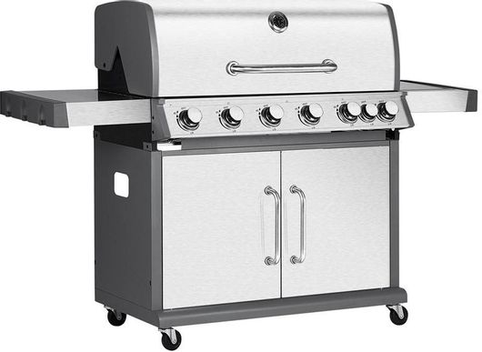 Ψησταριά Υγραερίου Bormann Elite Bbq5200 Prime με 6 Εστίες & Πλαϊνό Μάτι Ασημί