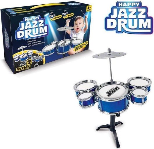 Παιδικά Ντραμς JLL65-A Happy Jazz Drum για 3+ Ετών Μπλε