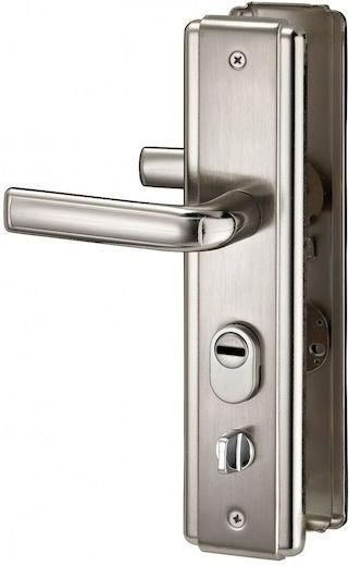 Πόμολα Πόρτας Thirard 92538 Τετράγωνα Δεξιά Πλάκα Ματ Ασημί