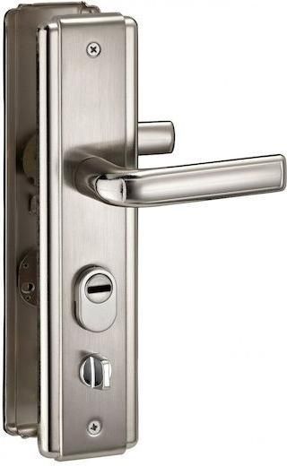 Πόμολα Πόρτας Thirard 92539 Τετράγωνα Αριστερά Πλάκα Ματ Ασημί