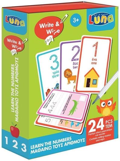 Εκπαιδευτικό Παιχνίδι Luna Μαθαίνω Αριθμούς για 3+ Ετών 24τμχ