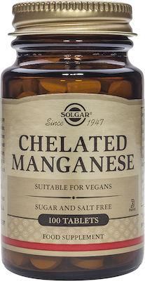 Solgar Chelated Manganese 8mg 100 Ταμπλέτες