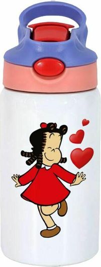 Παιδικό Παγούρι Θερμός Η Μικρή Λουλού Ανοξείδωτο με Καλαμάκι Ασφαλείας 350ml Ροζ / Μοβ