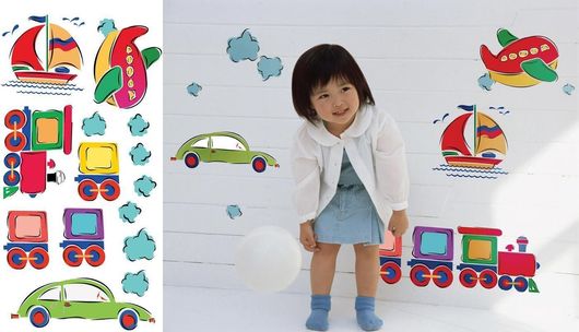 Αυτοκόλλητα Τοίχου Μεταφορικά Μέσα 30x60cm