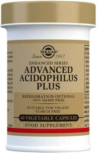 Solgar Advanced Acidophilus Plus Προβιοτικά 60 Φυτικές Κάψουλες