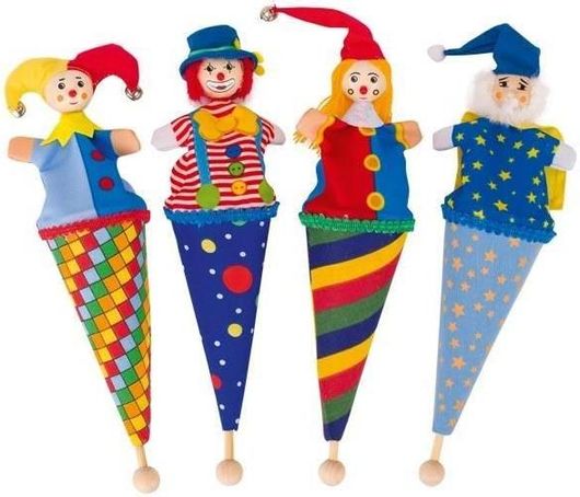 Γαντόκουκλα Κλόουν Goki σε Χωνί Τυχαία Επιλογή Σχεδίου 1τμχ για 3+ Ετών