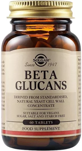 Solgar Beta Glucans Συμπλήρωμα για την Ενίσχυση του Ανοσοποιητικού 60 Ταμπλέτες