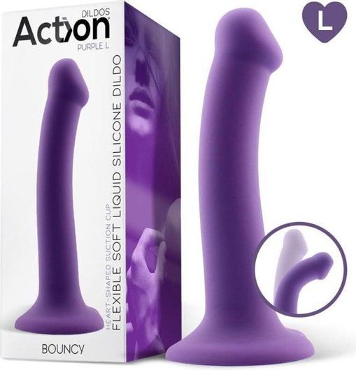 Dildo Action AC-219 Ρεαλιστικό 19cm Μοβ